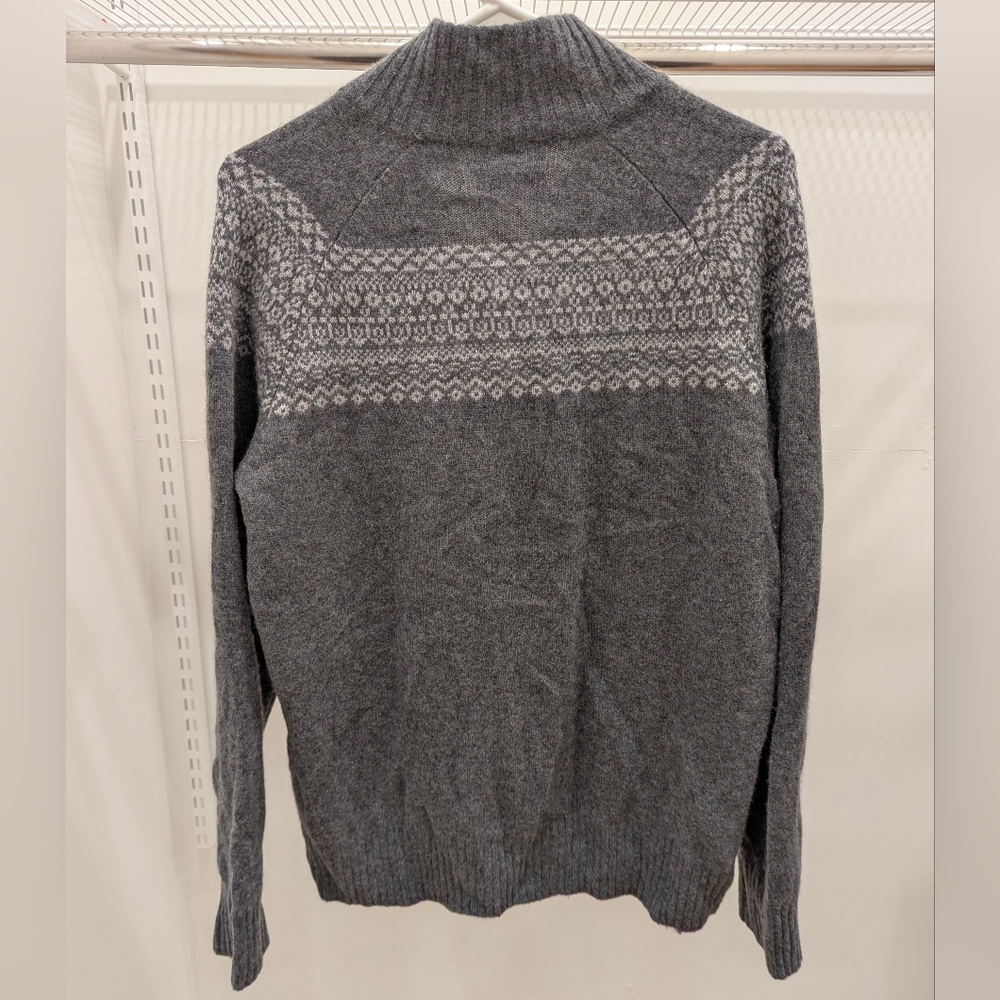 Allen Solly Gray Full Zip Cashmere Sweater - Picture 4 of 4